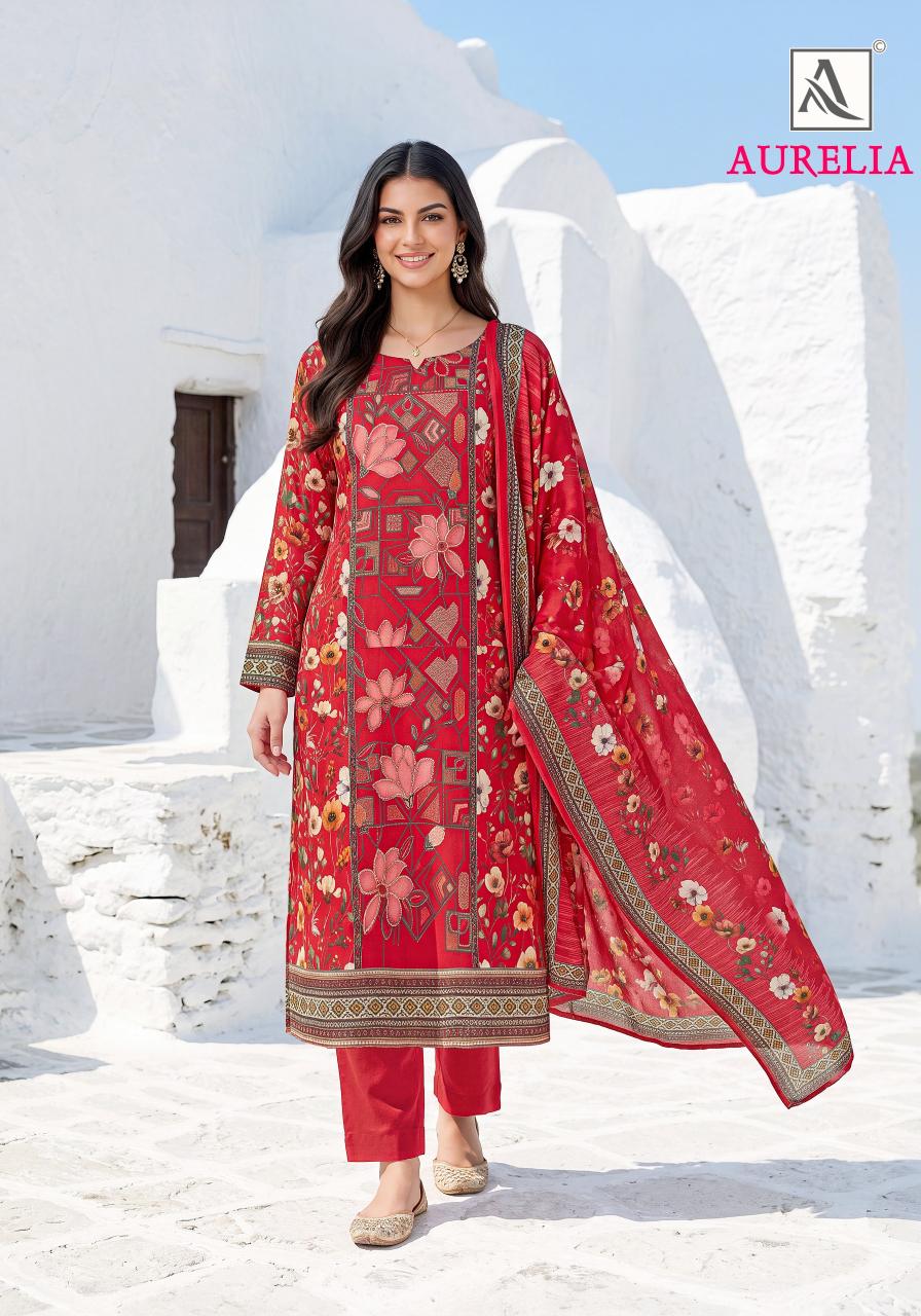 Alok Aurelia catalog surat wholesale market dress materials in pirce
