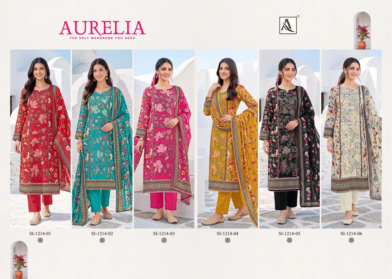 Alok Aurelia catalog surat wholesale market dress materials in pirce