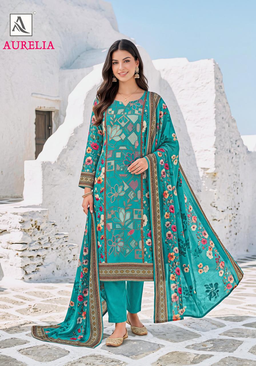 Alok Aurelia catalog surat wholesale market dress materials in pirce