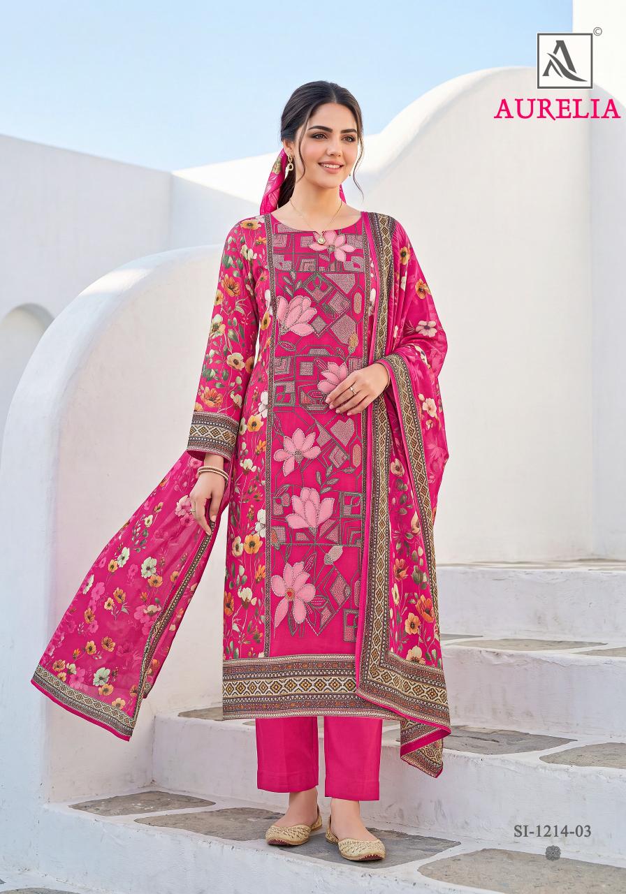 Alok Aurelia catalog surat wholesale market dress materials in pirce
