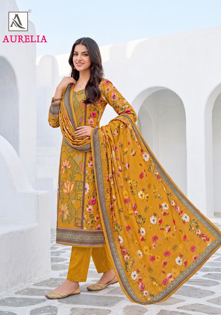 Alok Aurelia catalog surat wholesale market dress materials in pirce
