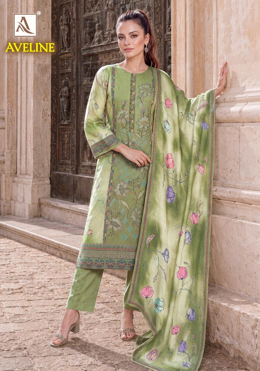Alok Aveline catalog dress materials wholesale