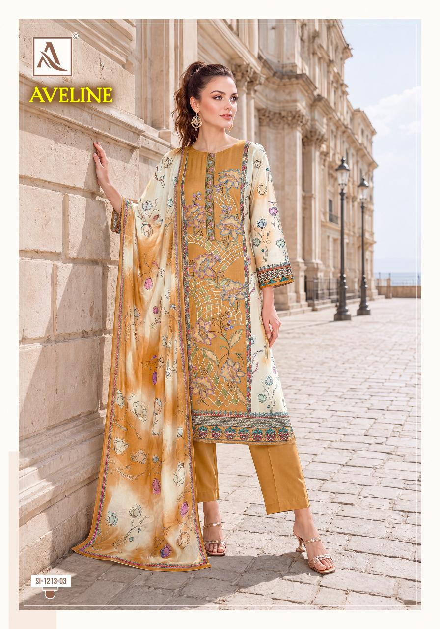 Alok Aveline catalog dress materials wholesale