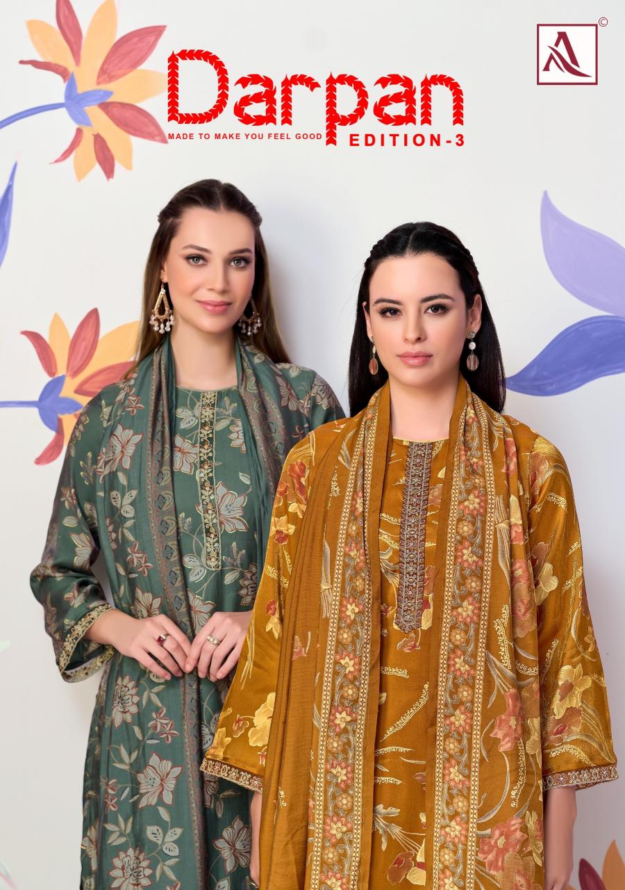 Alok Darpan vol 3 catalog synthetic dress material in surat manufacturer