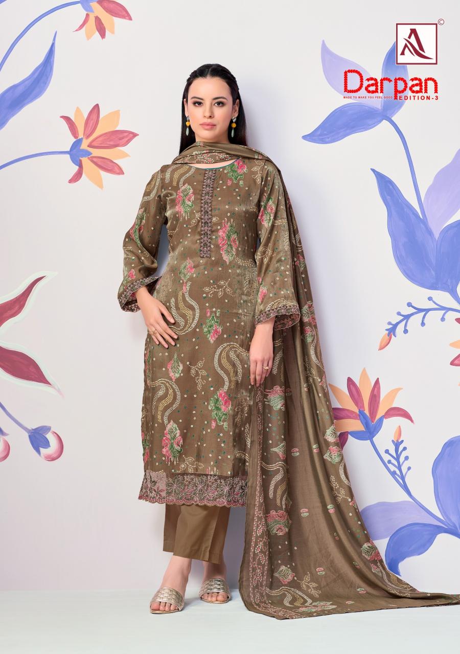 Alok Darpan vol 3 catalog synthetic dress material in surat manufacturer