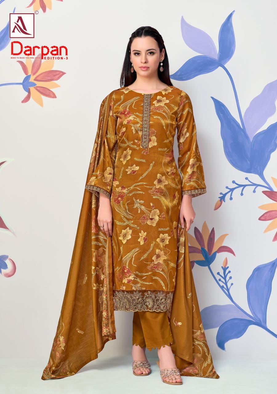 Alok Darpan vol 3 catalog synthetic dress material in surat manufacturer