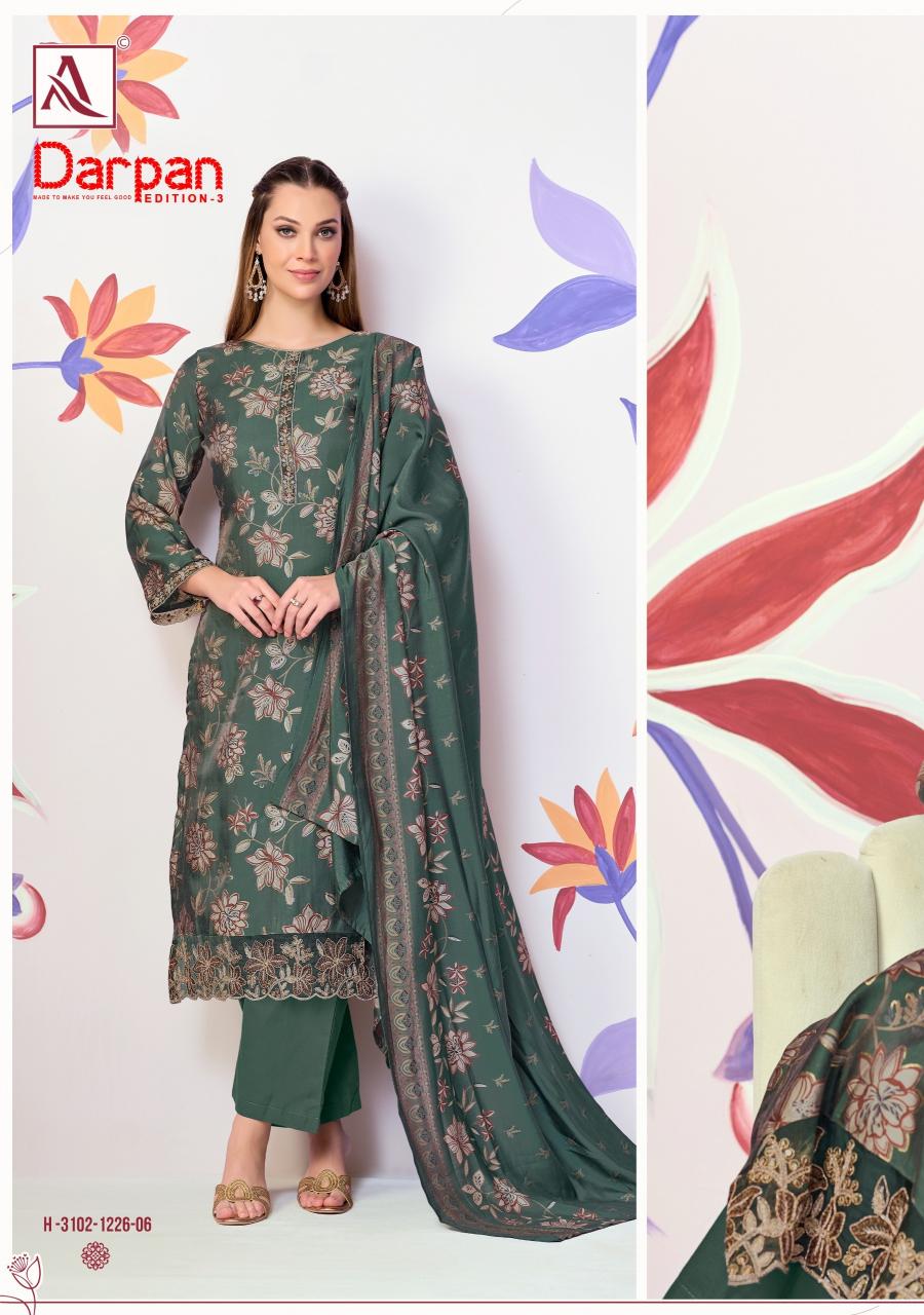 Alok Darpan vol 3 catalog synthetic dress material in surat manufacturer