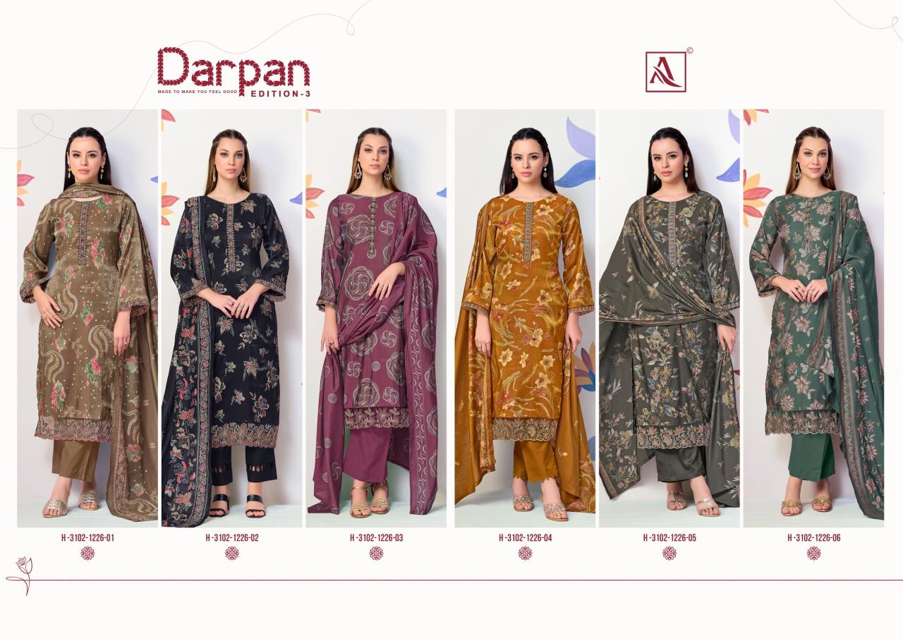 Alok Darpan vol 3 catalog synthetic dress material in surat manufacturer