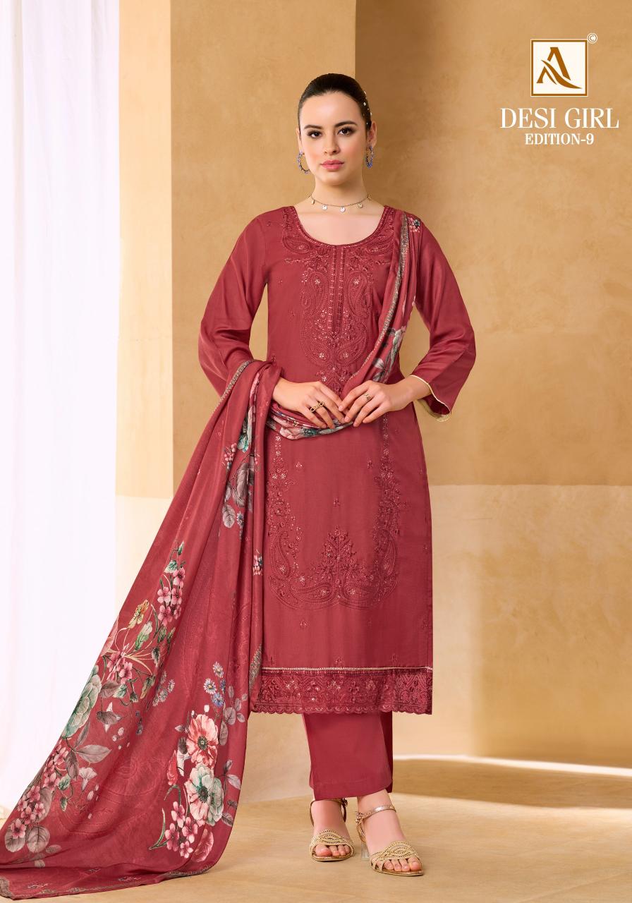 Alok Desi Girl vol 9 catalog surat dress material wholesale market online