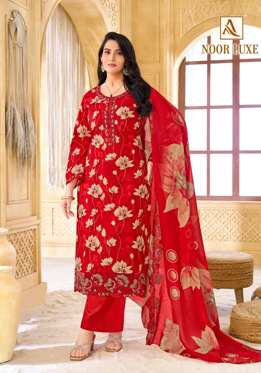 Alok Noor Luxe catalog how to buy dress material in surat 