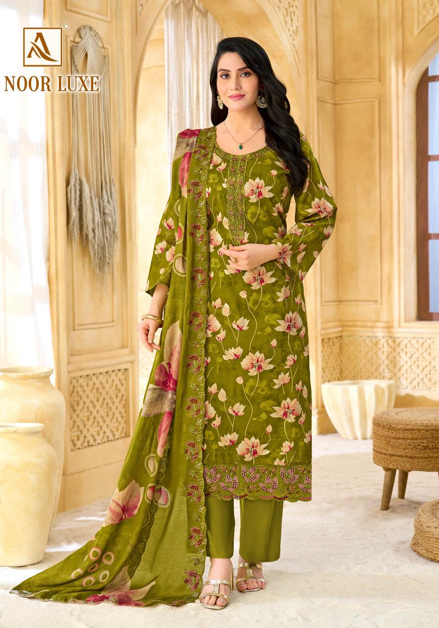 Alok Noor Luxe catalog how to buy dress material in surat 