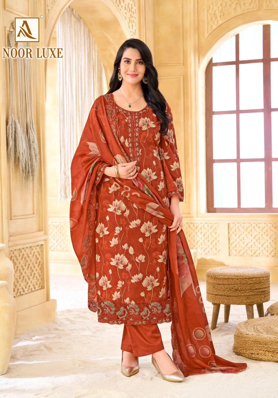 Alok Noor Luxe catalog how to buy dress material in surat 