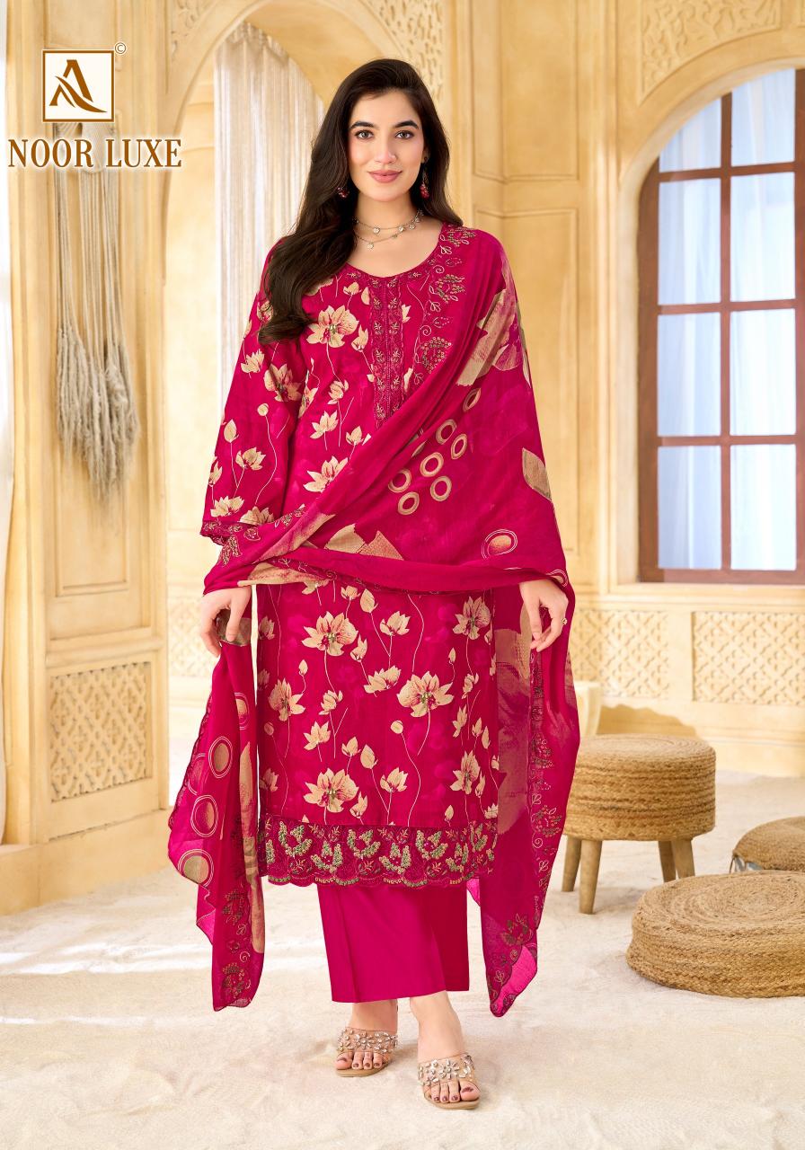 Alok Noor Luxe catalog how to buy dress material in surat 