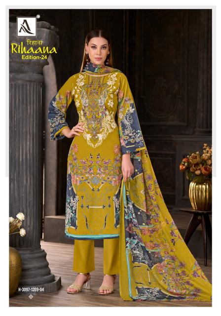 Alok Rihaana Vol 24 catalog golden market surat dress material