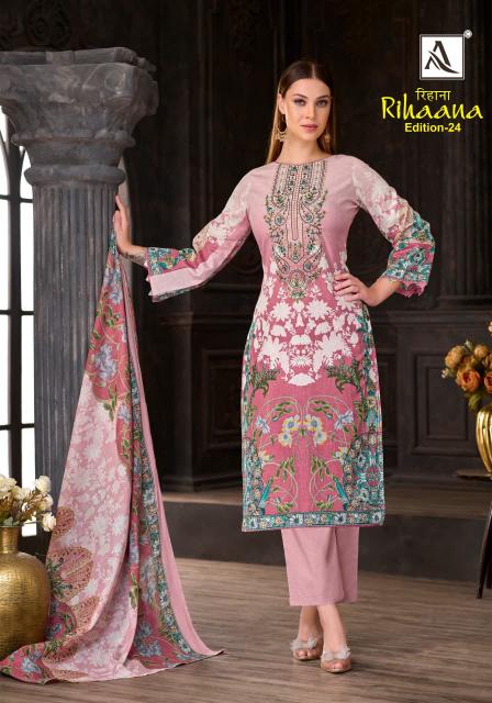 Alok Rihaana Vol 24 catalog golden market surat dress material