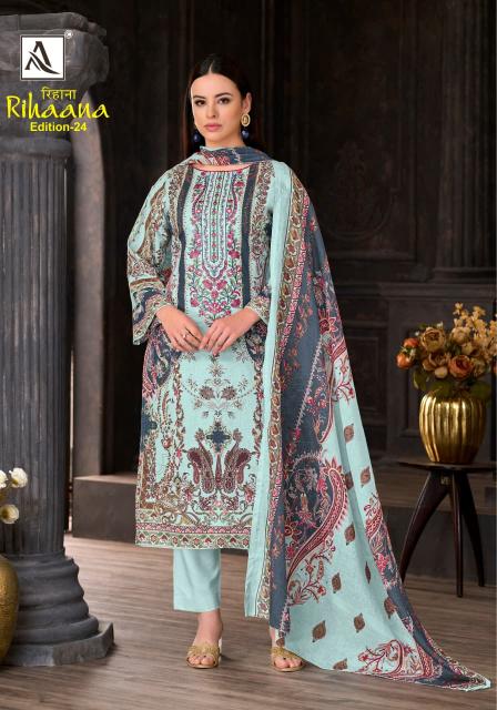 Alok Rihaana Vol 24 catalog golden market surat dress material