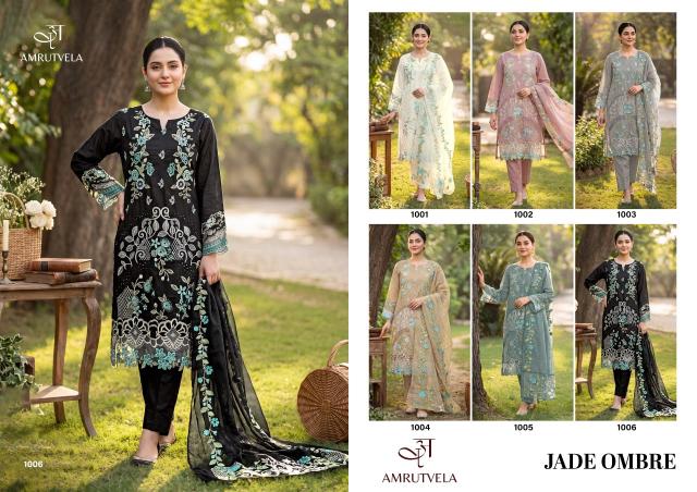 Amrutvela Jade Ombre Catalog pakistani wholesale suits