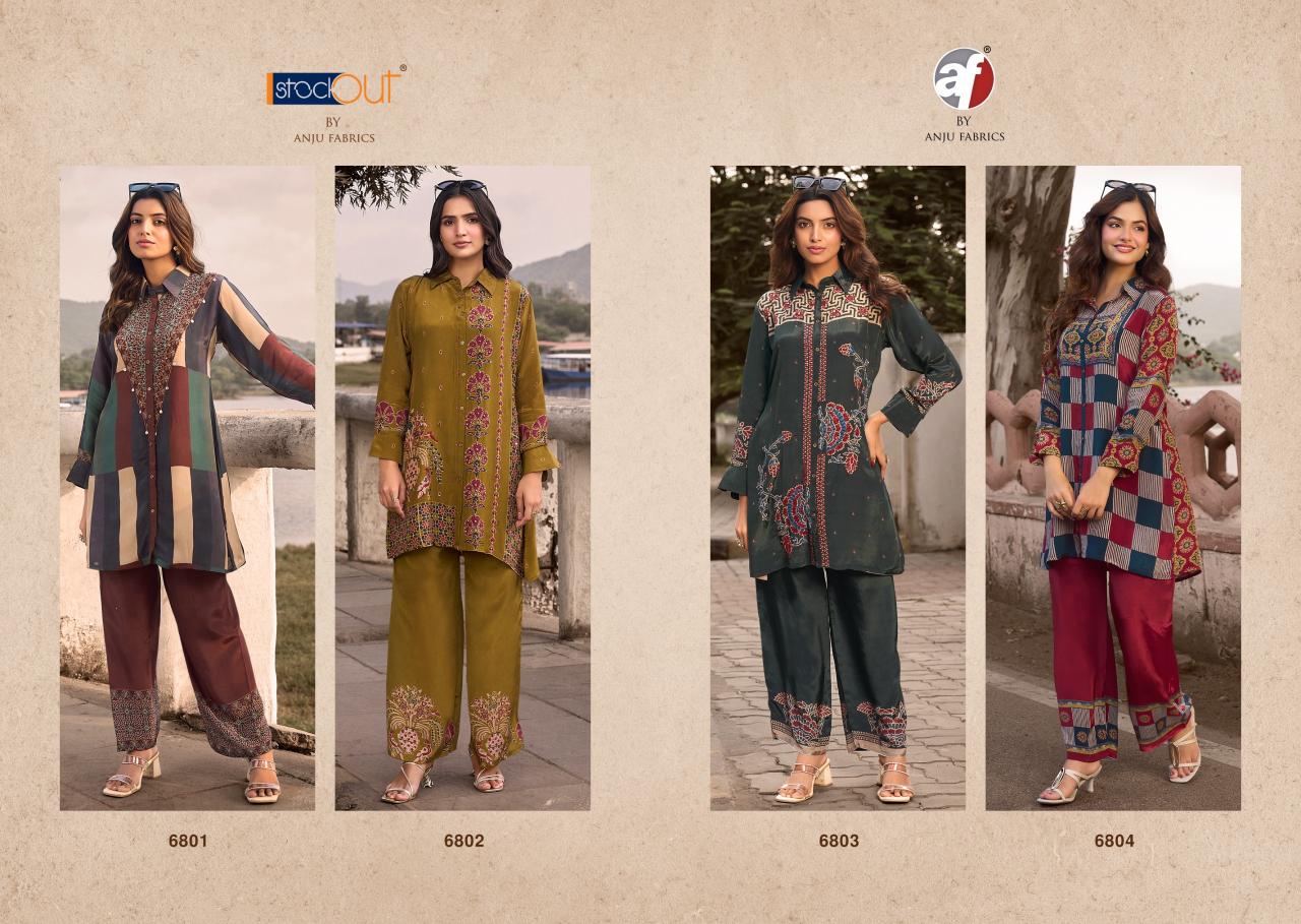 Anju Fabrics Fusion vol 6 catalog co ord set for women wholesale