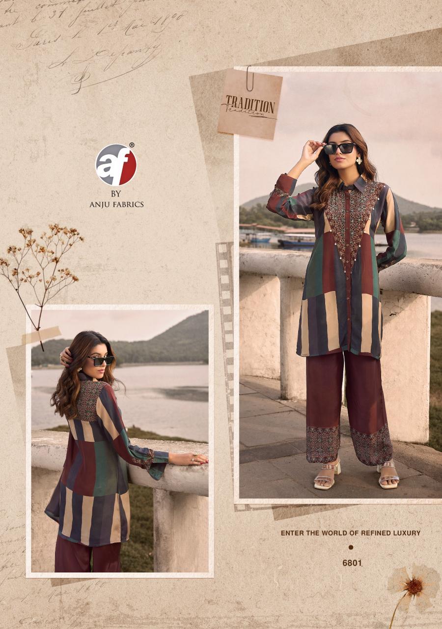 Anju Fabrics Fusion vol 6 catalog co ord set for women wholesale