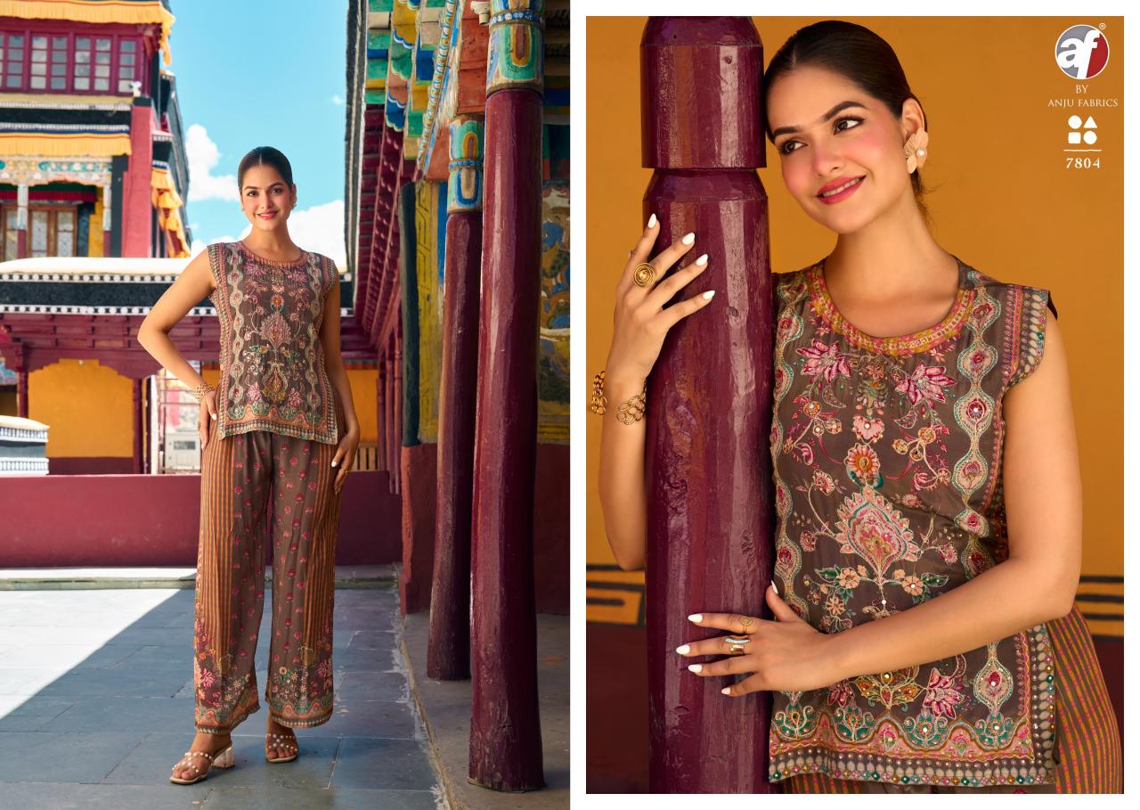 Anju Fabrics Glory catalog branded indo western kurtis in wholesale