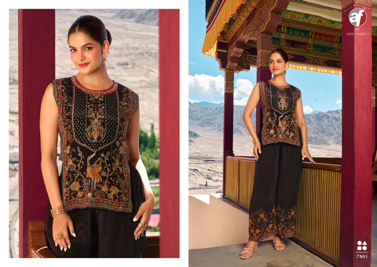 Anju Fabrics Glory catalog branded indo western kurtis in wholesale