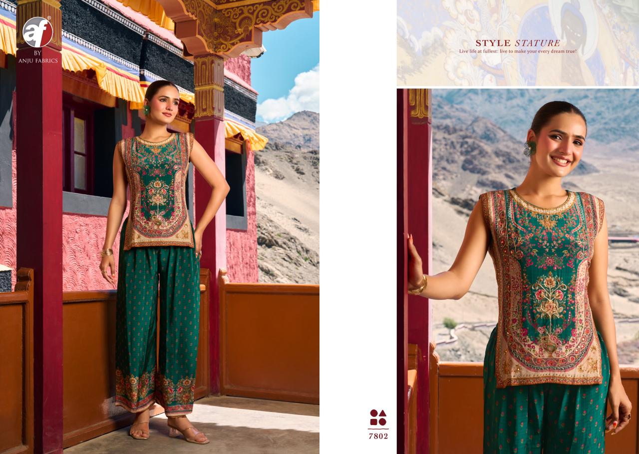 Anju Fabrics Glory catalog branded indo western kurtis in wholesale