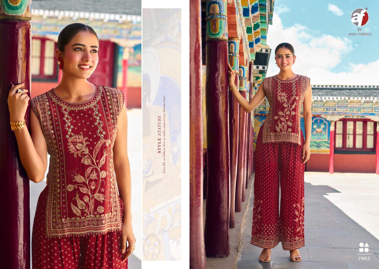 Anju Fabrics Glory catalog branded indo western kurtis in wholesale