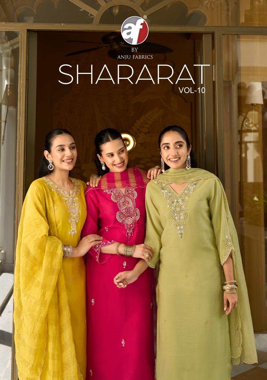 Anju Fabrics Shararat vol 10 catalog raipur kurti wholesale market