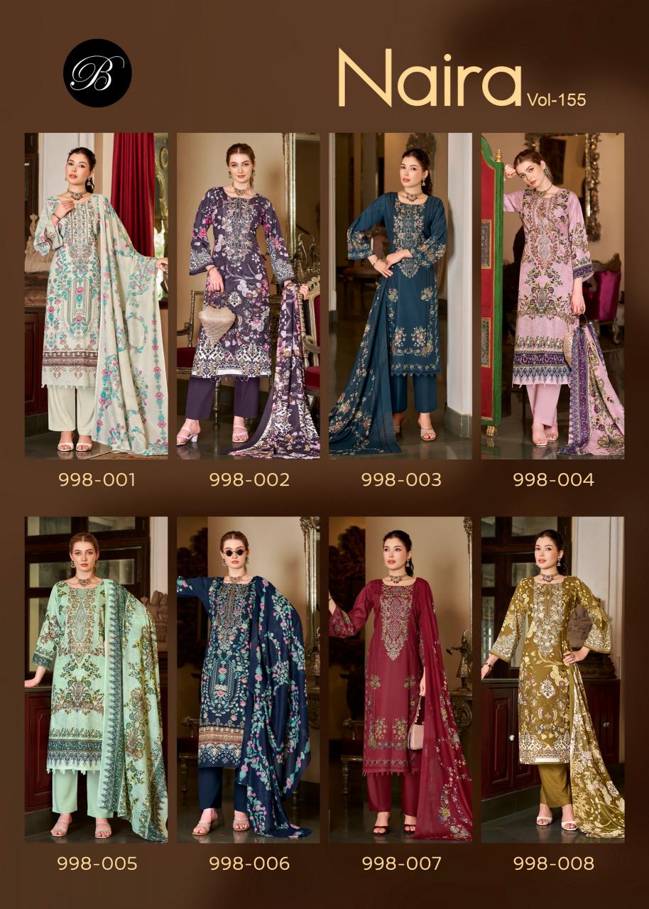 Belliza Naira Vol 155 catalog cotton dress material manufacturer in surat