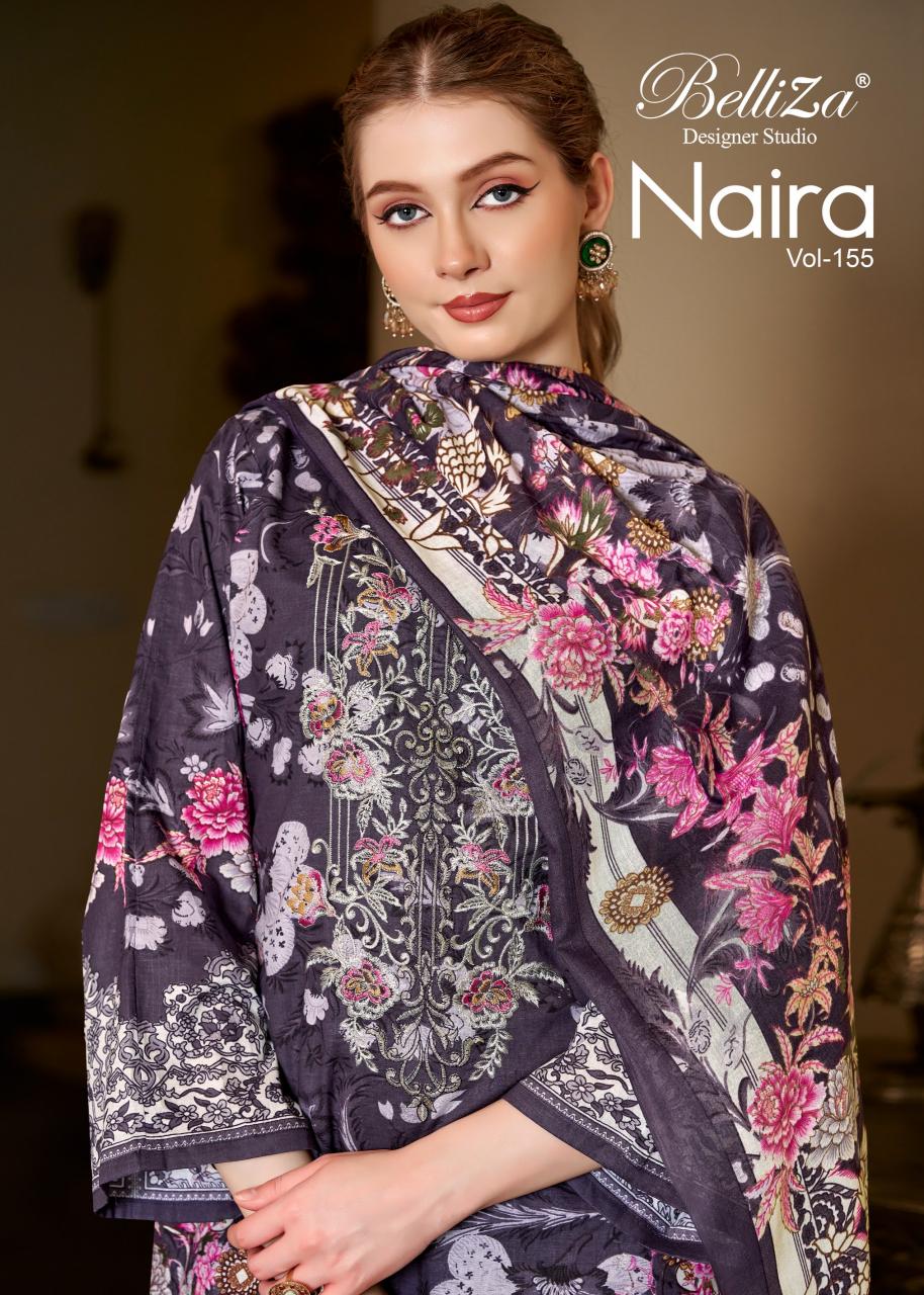 Belliza Naira Vol 155 catalog cotton dress material manufacturer in surat