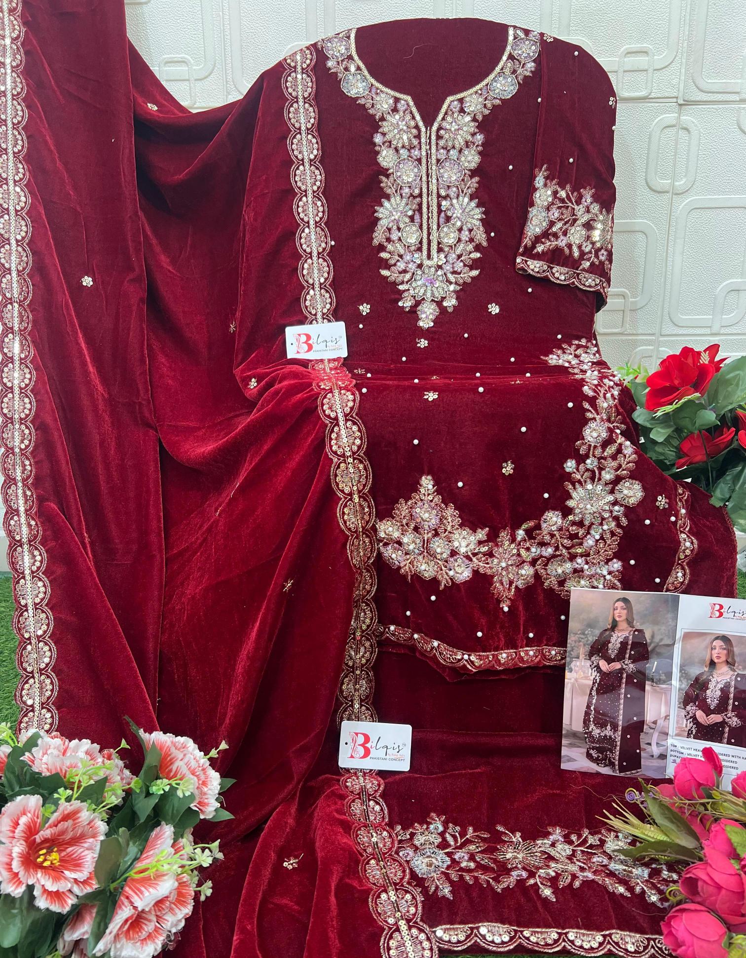 Bilqis B 231 A TO D catalog pakistani suits wholesaler