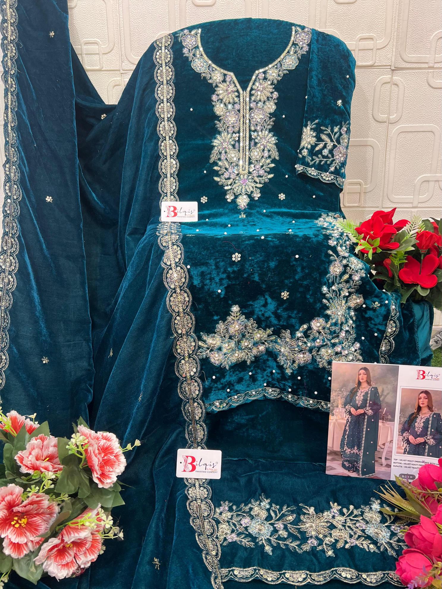 Bilqis B 231 A TO D catalog pakistani suits wholesaler