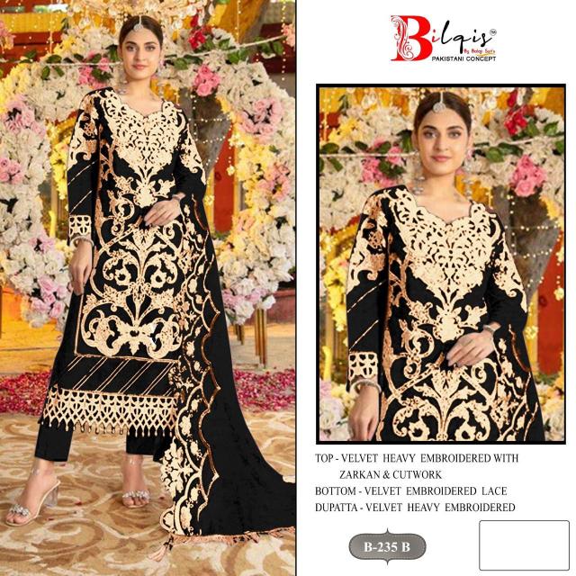 Bilqis B 235 A TO D catalog pakistani suits replica wholesale