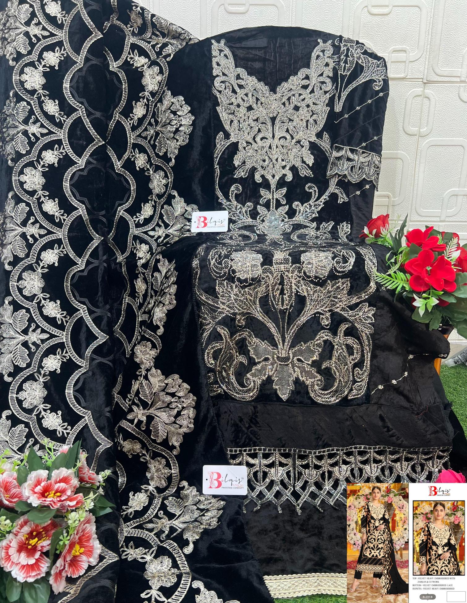 Bilqis B 235 A TO D catalog pakistani suits replica wholesale