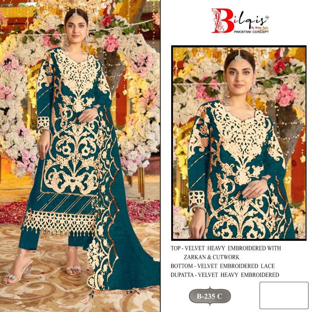 Bilqis B 235 A TO D catalog pakistani suits replica wholesale