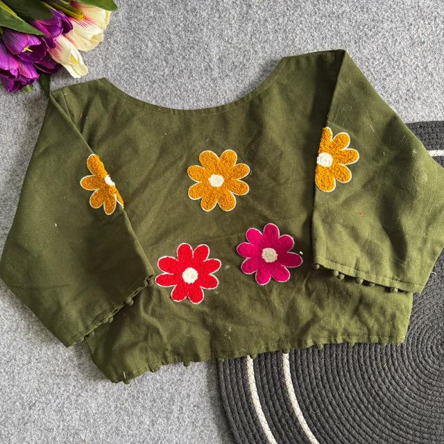 Blousewala Flex Cotton Pure Flex Cotton Towel Work Blouse