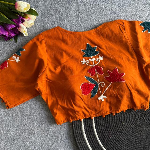Blousewala Flex Cotton Pure Flex Cotton Towel Work Blouse