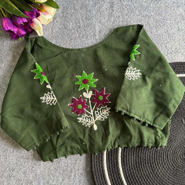 Blousewala Flex Cotton Pure Flex Cotton Towel Work Blouse