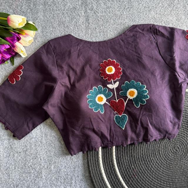 Blousewala Flex Cotton Pure Flex Cotton Towel Work Blouse