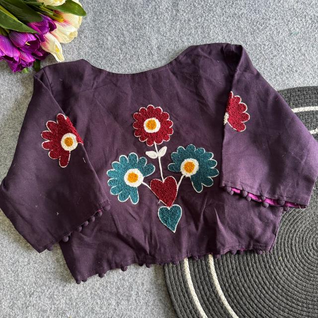 Blousewala Flex Cotton Pure Flex Cotton Towel Work Blouse