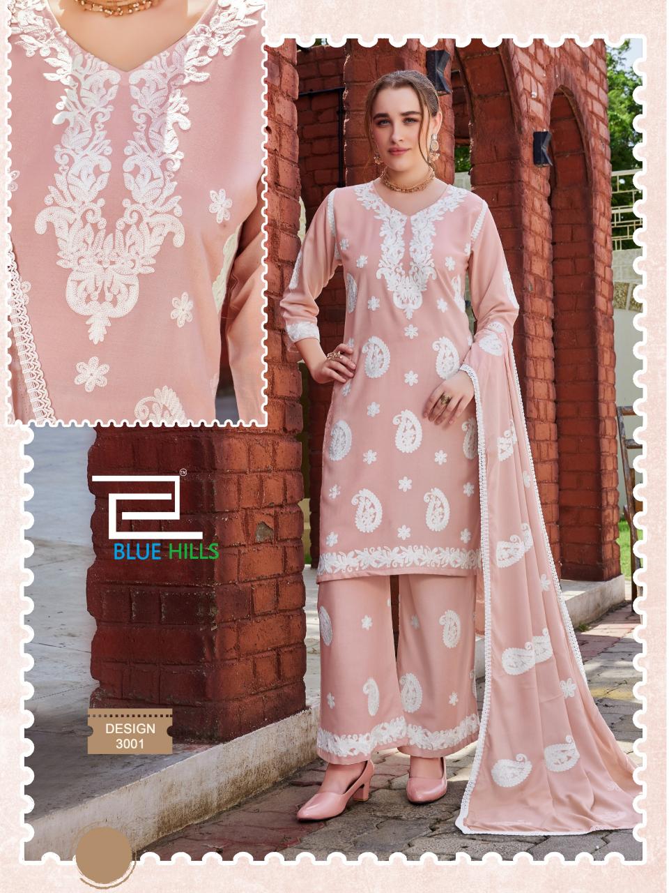 Blue Hills Firdose catalog lucknowi kurtis wholesale in lucknow