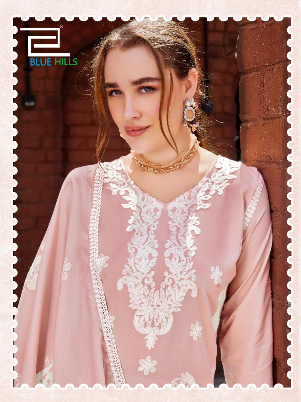 Blue Hills Firdose catalog lucknowi kurtis wholesale in lucknow