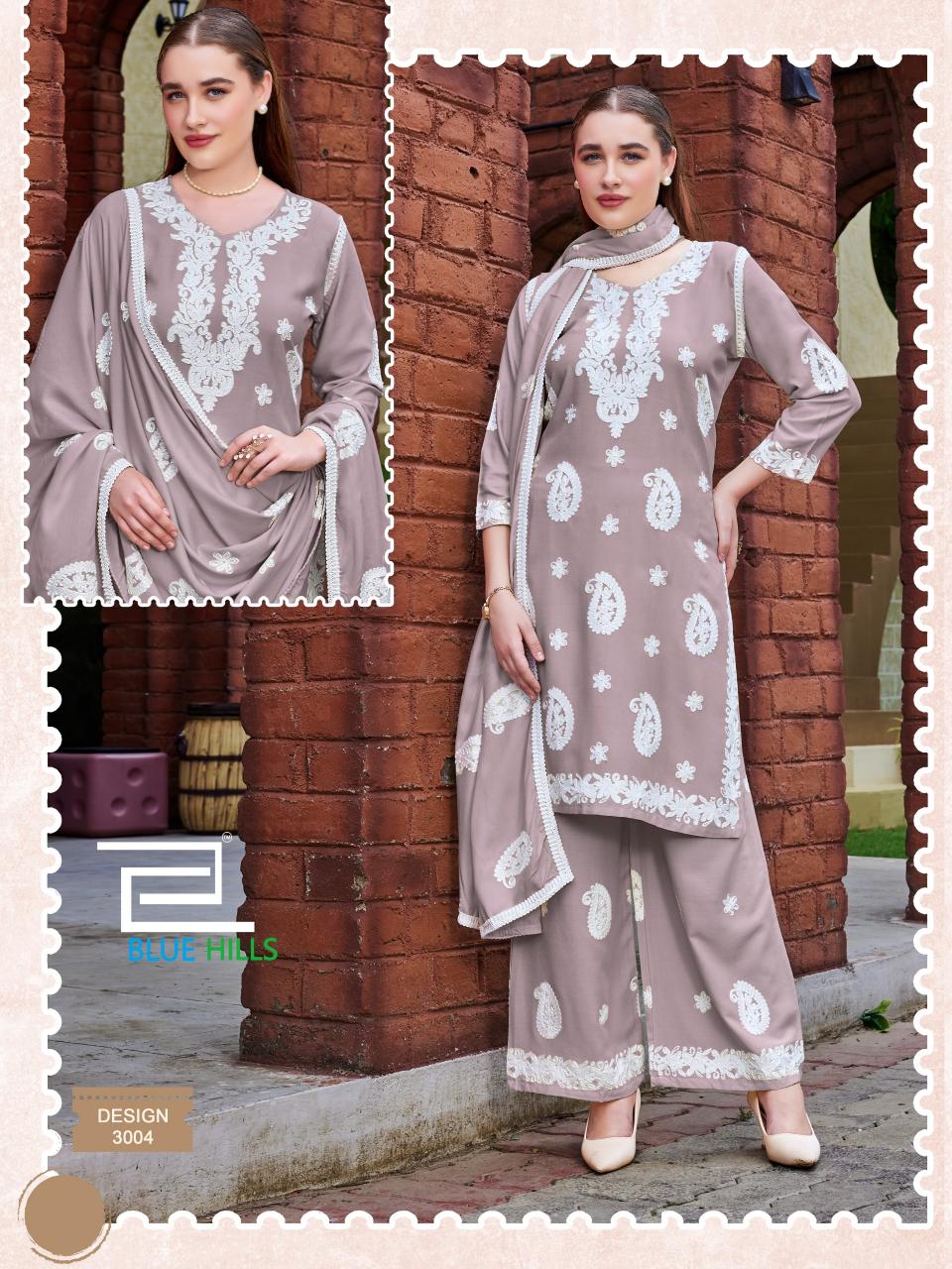 Blue Hills Firdose catalog lucknowi kurtis wholesale in lucknow