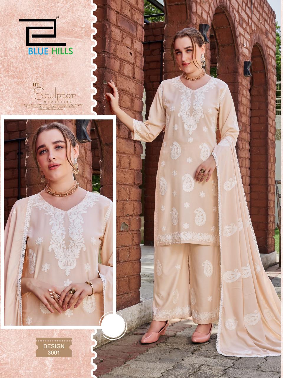 Blue Hills Firdose catalog lucknowi kurtis wholesale in lucknow