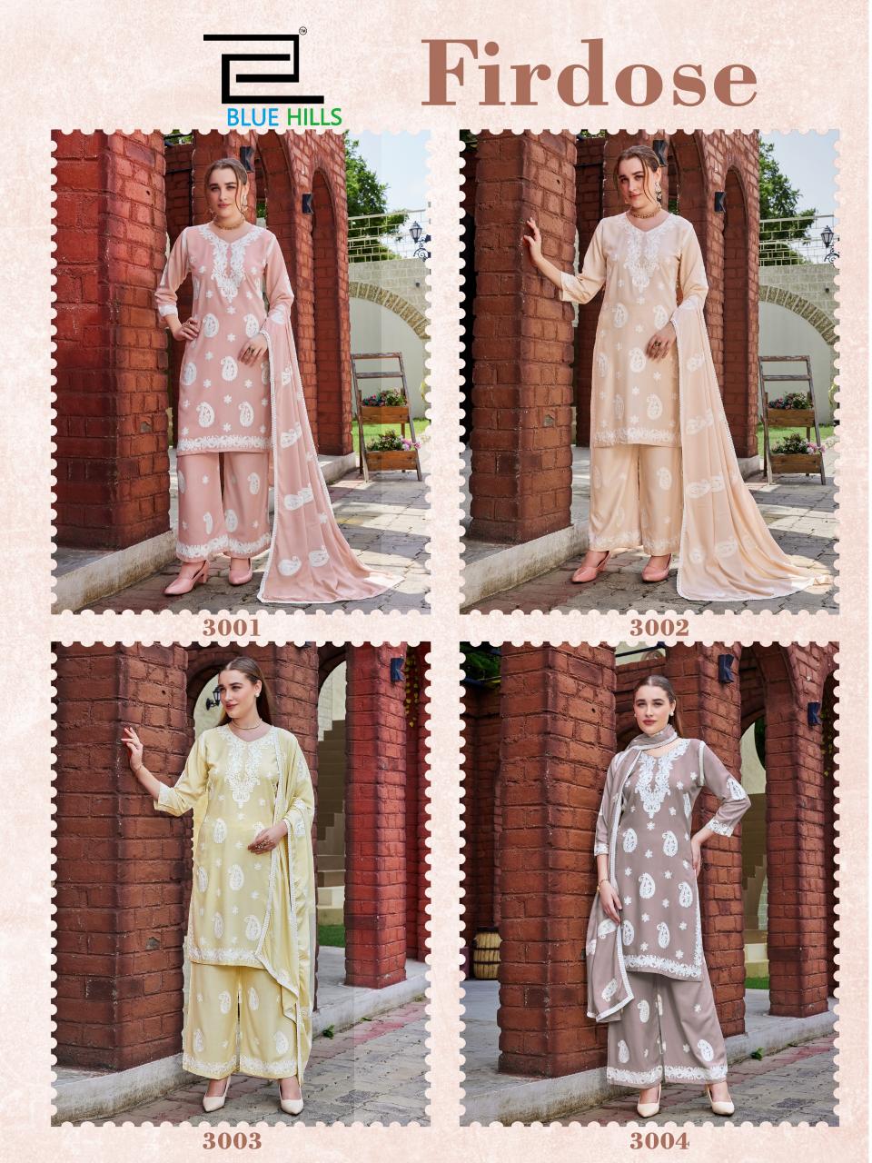 Blue Hills Firdose catalog lucknowi kurtis wholesale in lucknow