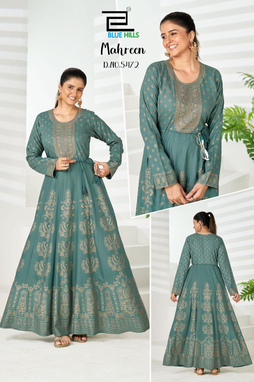 Blue Hills mahreen catalog rayon kurtis wholesale
