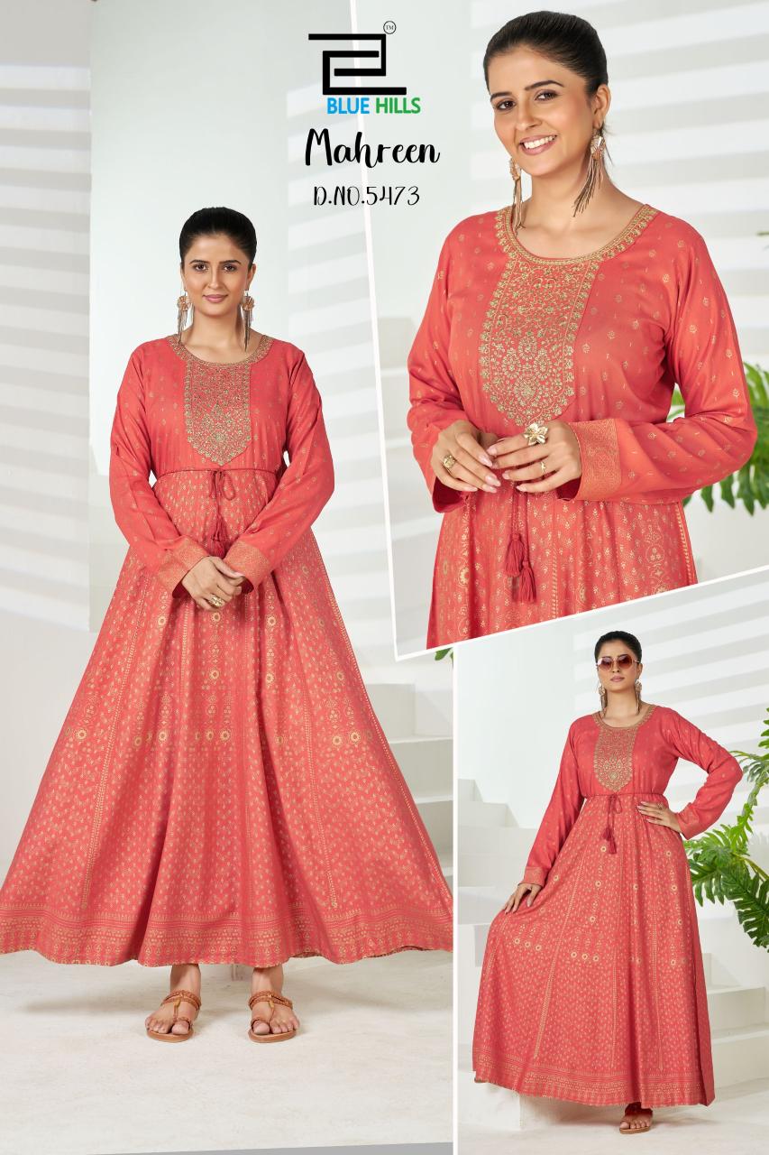 Blue Hills mahreen catalog rayon kurtis wholesale