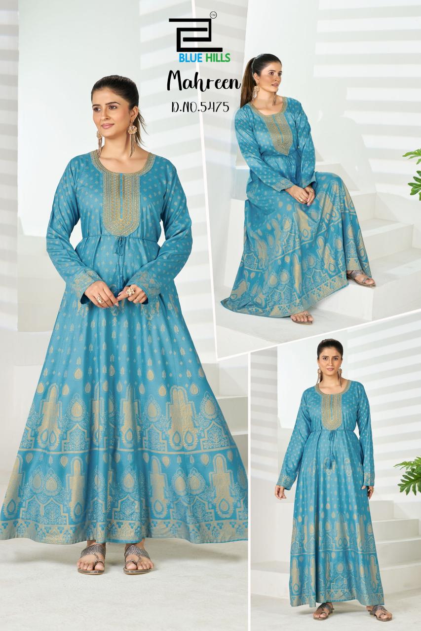 Blue Hills mahreen catalog rayon kurtis wholesale