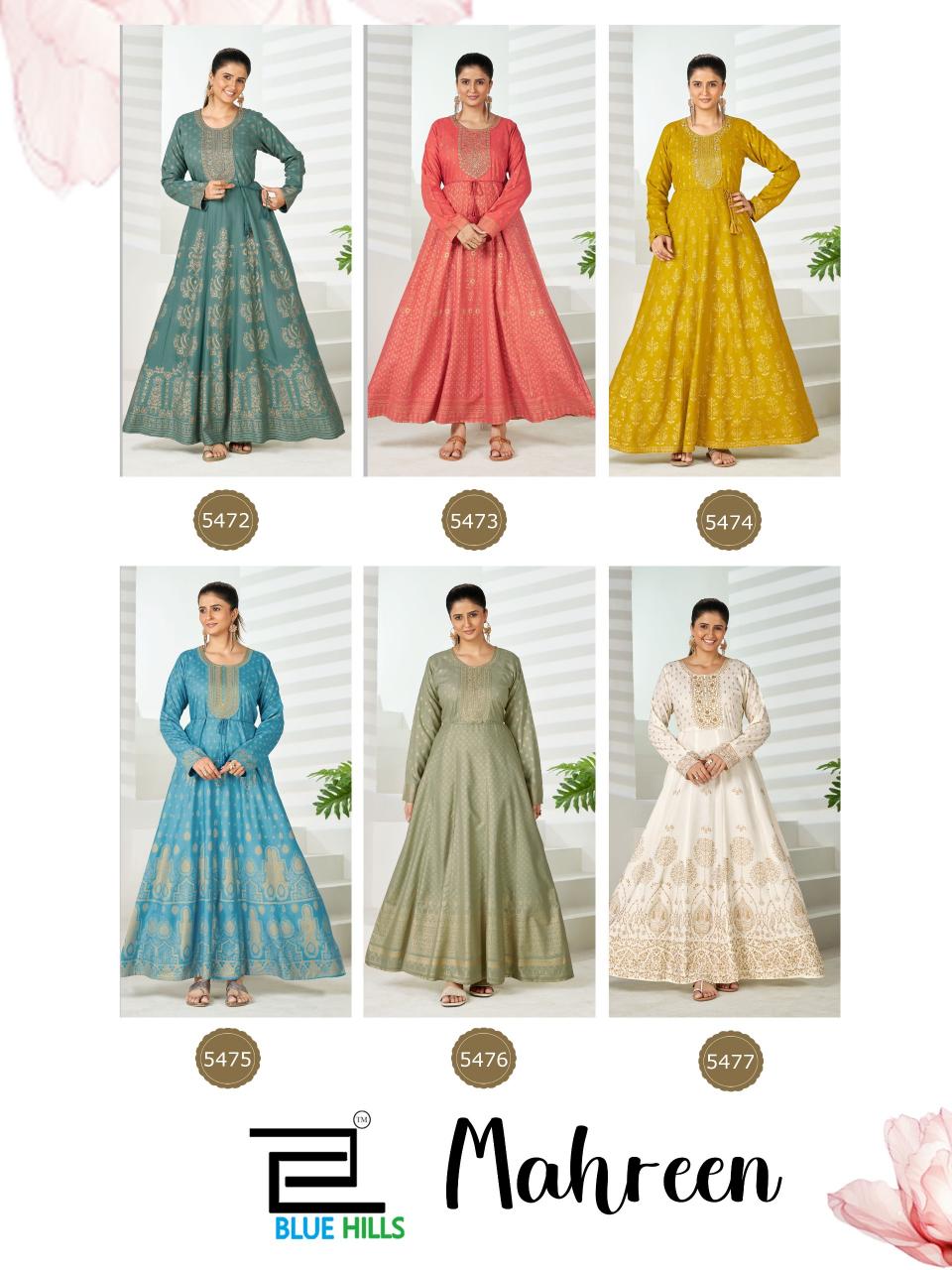 Blue Hills mahreen catalog rayon kurtis wholesale