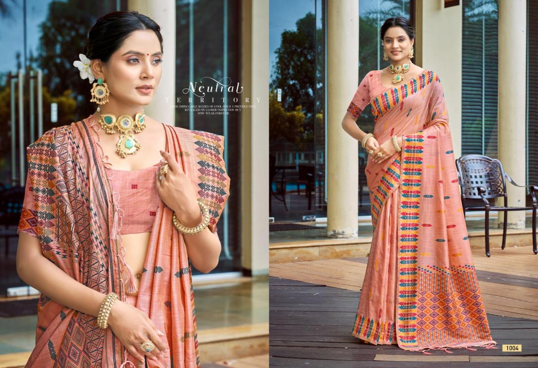 Bunawat - Lachaka Silk Sangam Prints Assam Silk Woven Work Traditional Saree